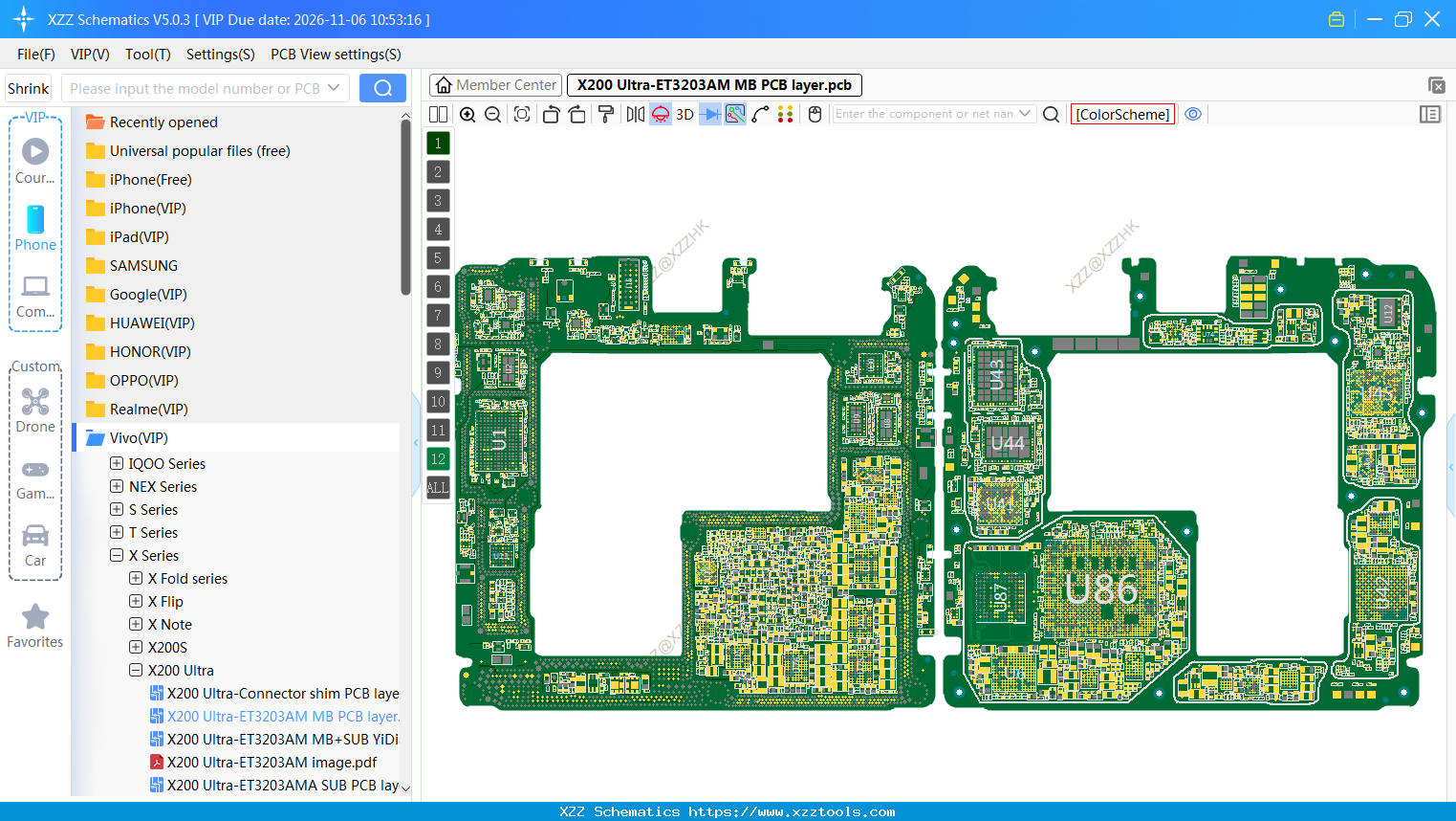 X200 Ultra-ET3203AM MB PCB Layer